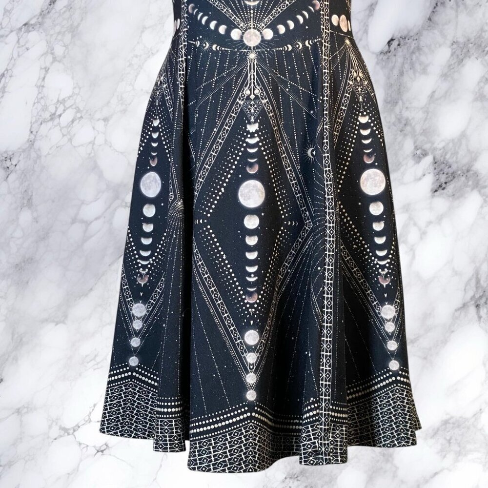 Blackmilk Moon Phases Longline Evil Tee Dress - Black - Picture 4 of 12
